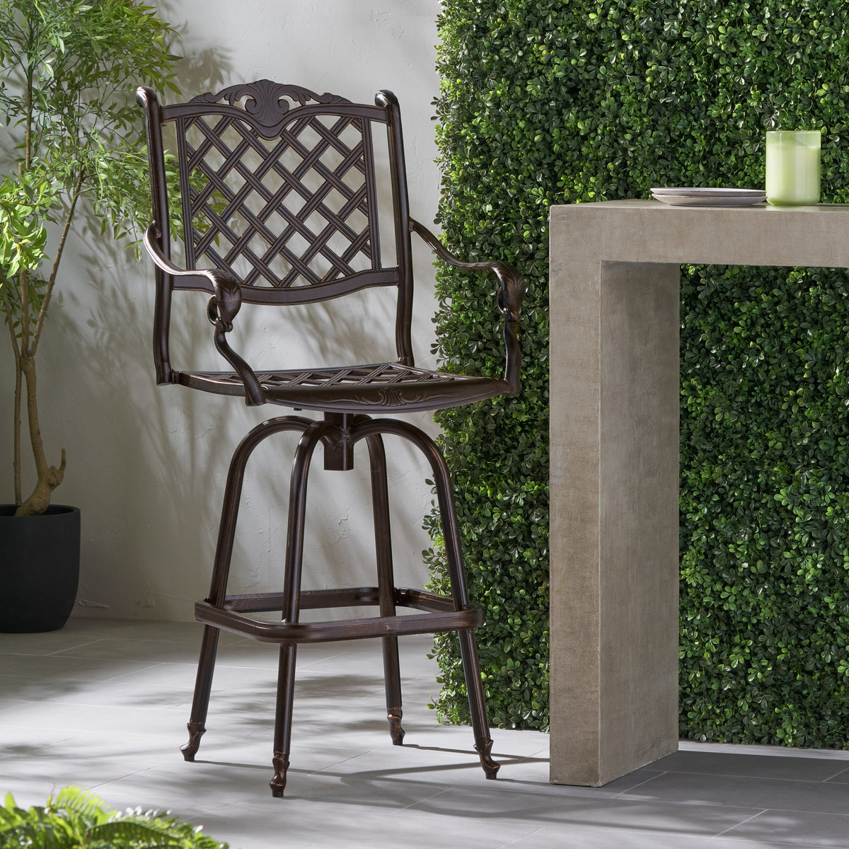 Cast Aluminum Bar Stool