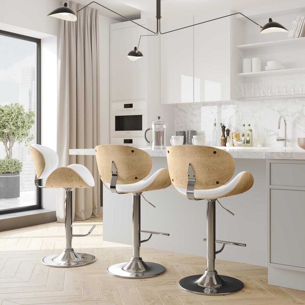 Marana Adjustable Swivel Bar Stool