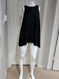 Lida Kate Black Faux Suede A-Line Asymmetrical Tunic Dress Large