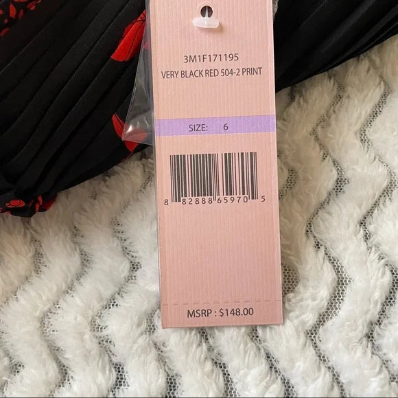 Nanette Lepore Sleeveless Pleated MIDI Dress, Size 10