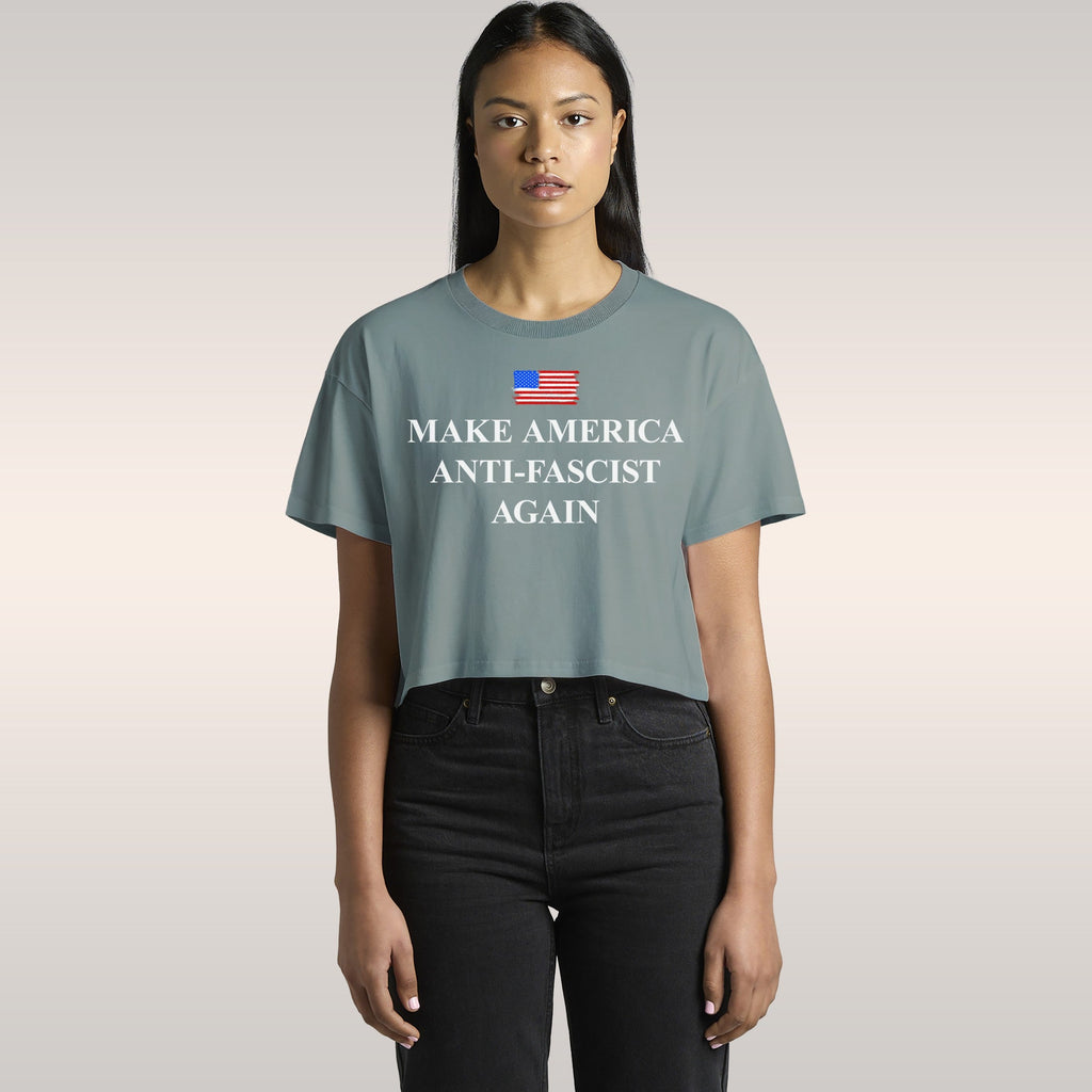 Make America Anti-Fascist Again Women's Baby Tee
