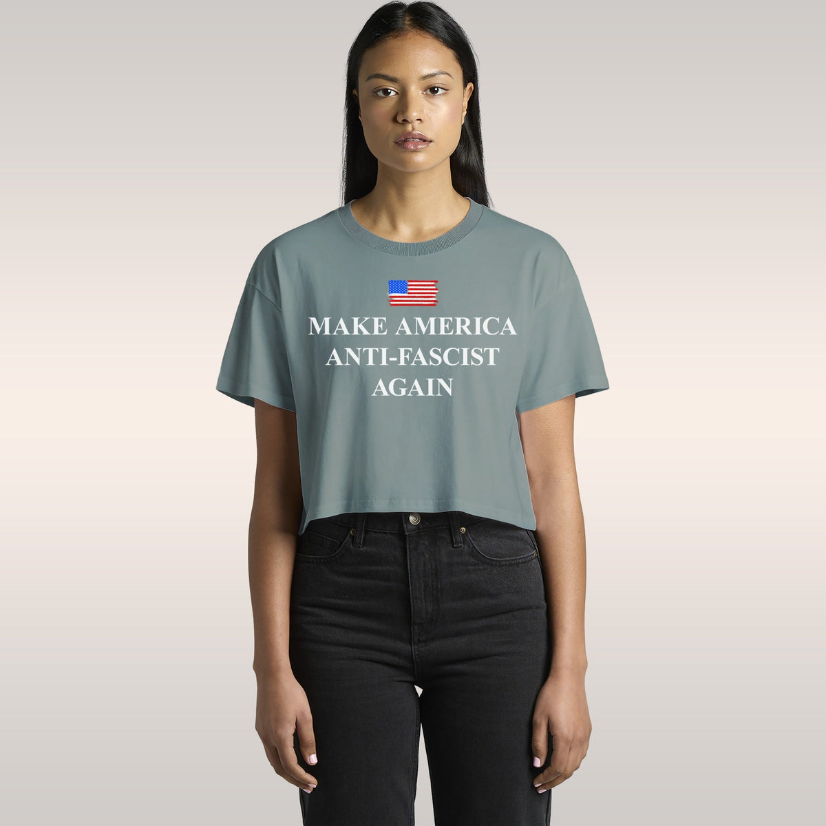 Make America Anti-Fascist Again Women's Baby Tee
