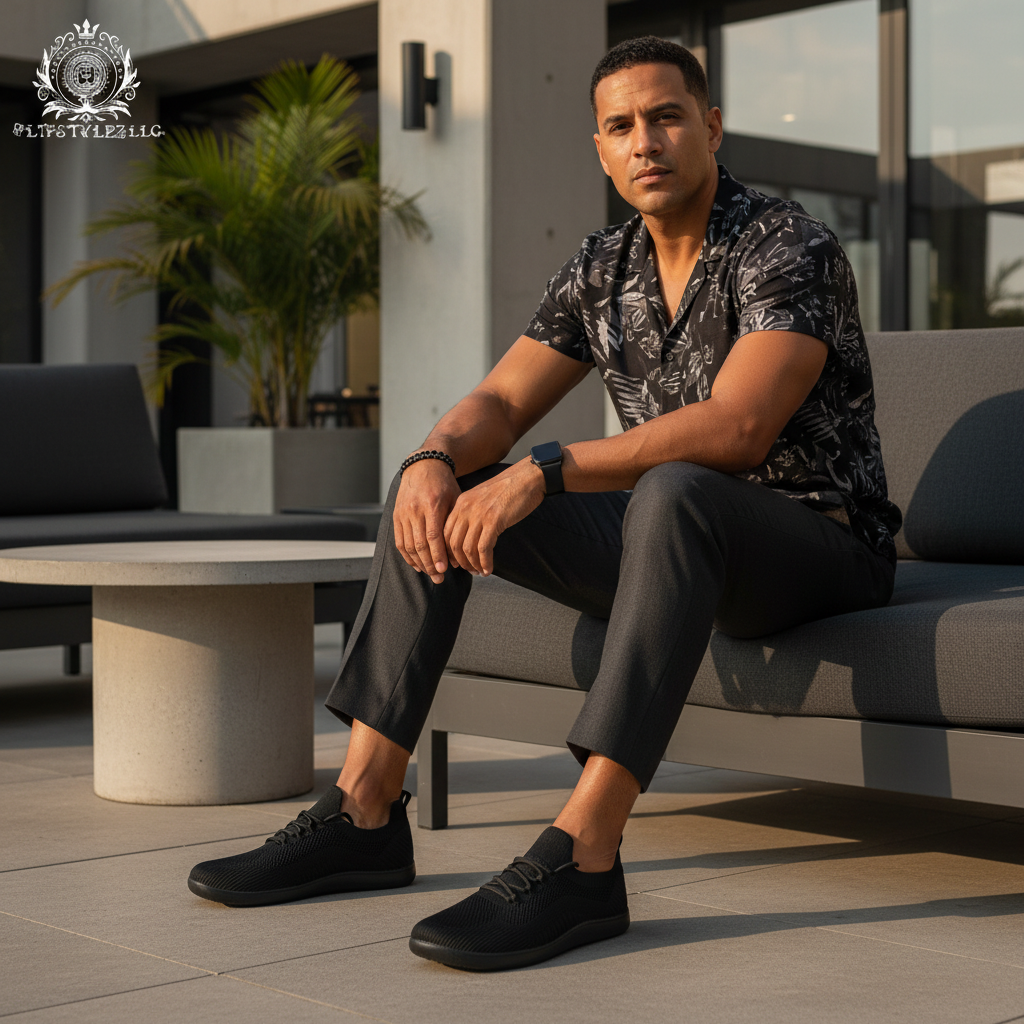Men’s Wide-Toe Minimalist Shoes | Breathable Air-Mesh & Lightweight EVA | Daily Walking & Casual Wear