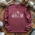 Cat And Yarn Long Sleeve T-shirt