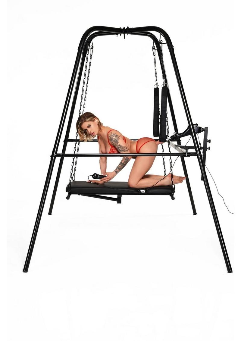 Master Series Throne Deluxe Adjustable Sling with Sex Machine