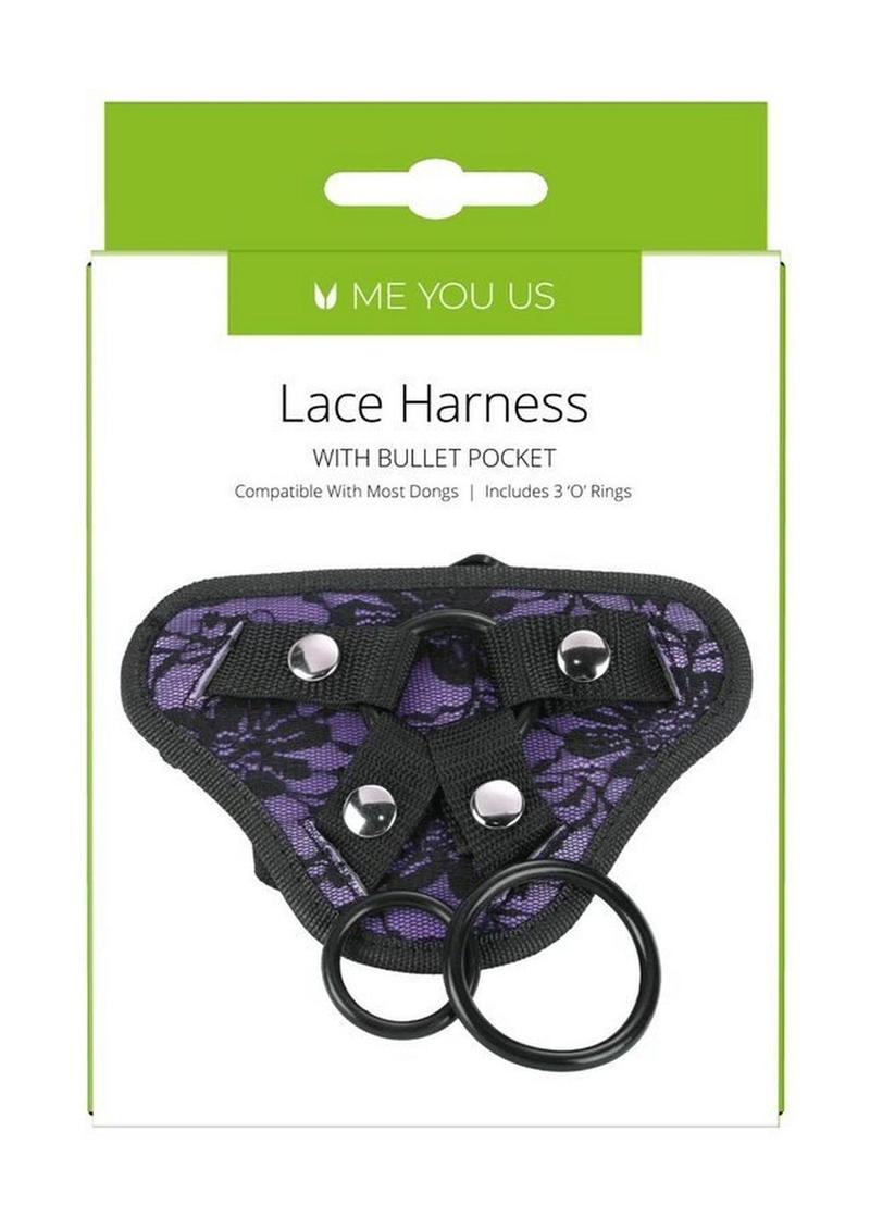 Me You Us Lace Harness with Bullet Pocket Strap-On Harness