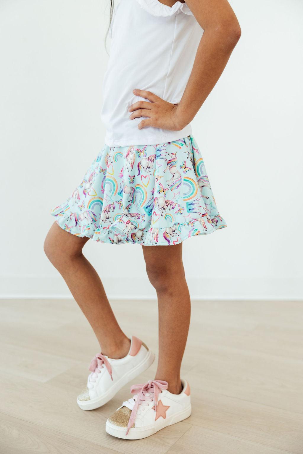 Unicorn Queen Ruffle Twirl Skort