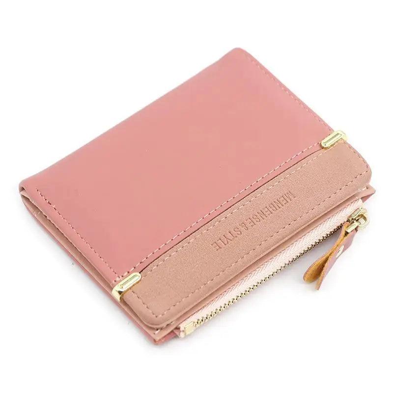 Mini PU Leather Women Elegant  Purse Wallet Simple Design Lightweight Portable Small Female Wallet