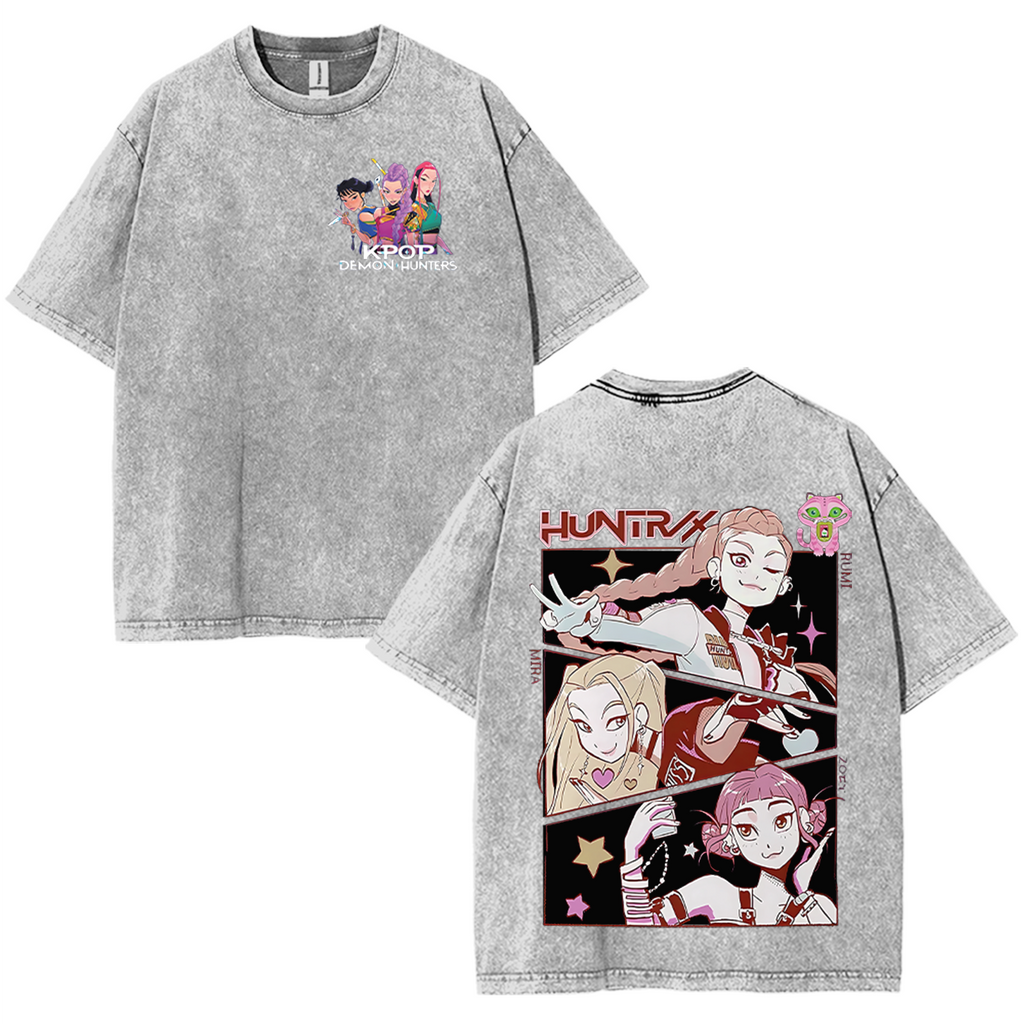 TTT'|Kpop Demon Hunter Washed Teeshirt  KDH1