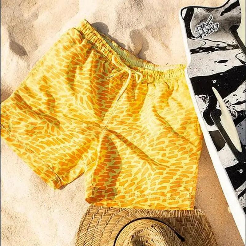 Modern Men's Summer Discoloration Swimming Trunks Magical Change Color Beach Surf Shorts Quick Dry Bathing Short Swim Pants