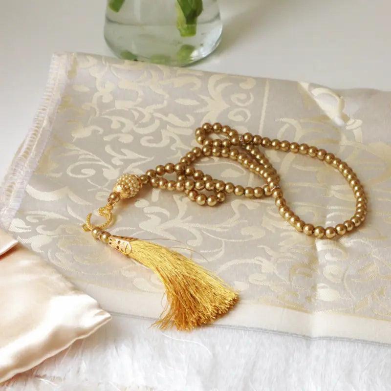 Luxury Prayer Mat and Tasbeeh Set (MR048)