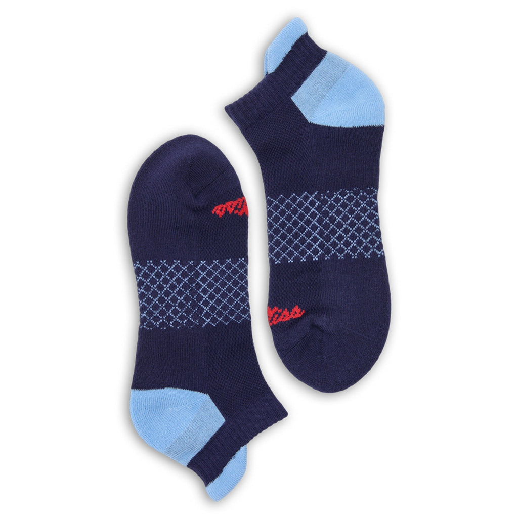 Navy/Powder ' Ole Miss ' Ankle Socks