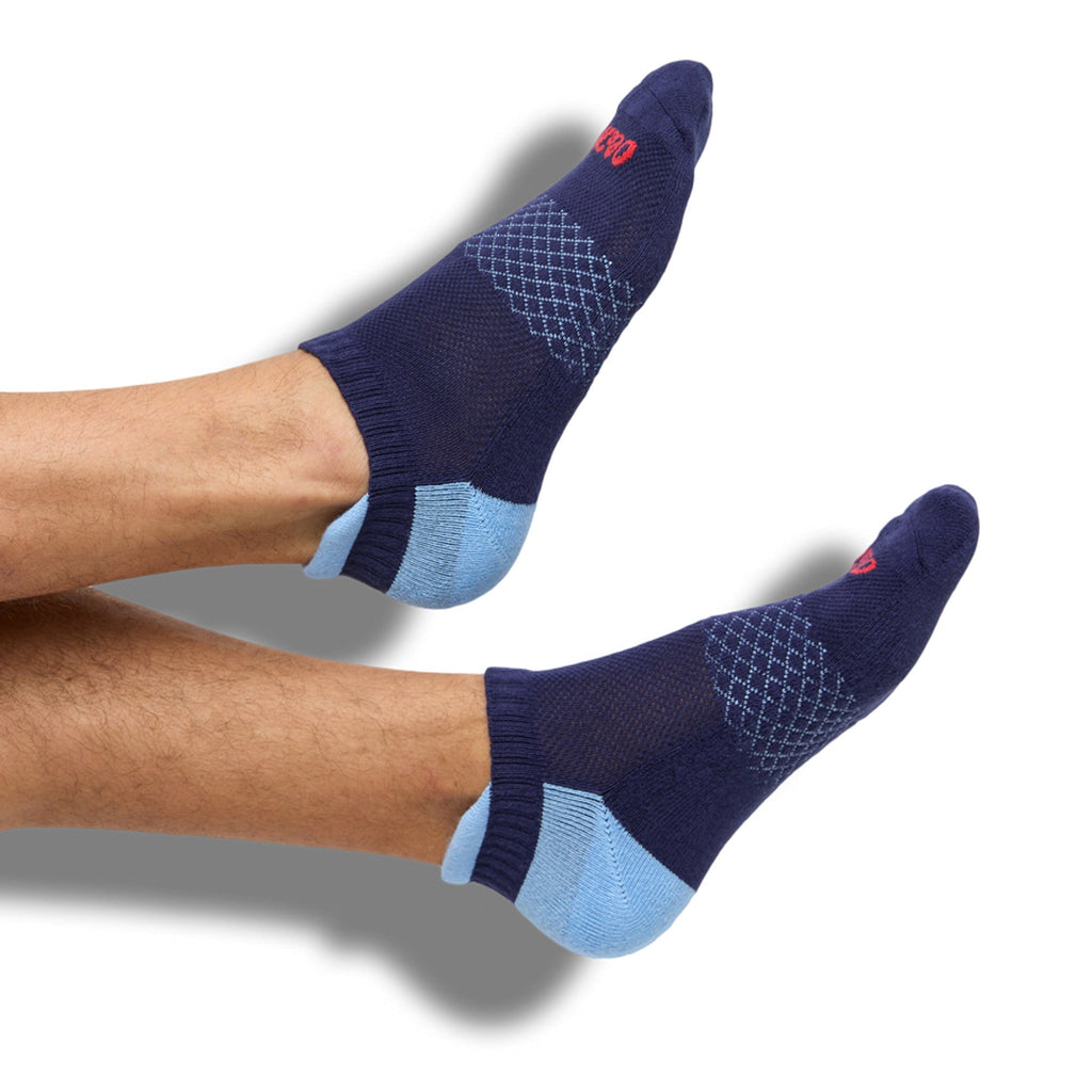 Navy/Powder ' Ole Miss ' Ankle Socks