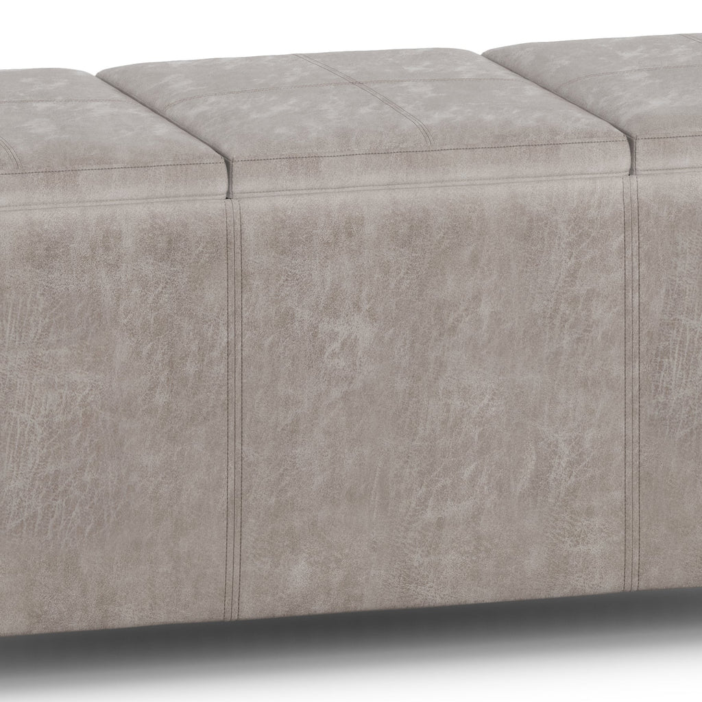 Avalon 42 Inch Wide Storage Ottoman in Distressed