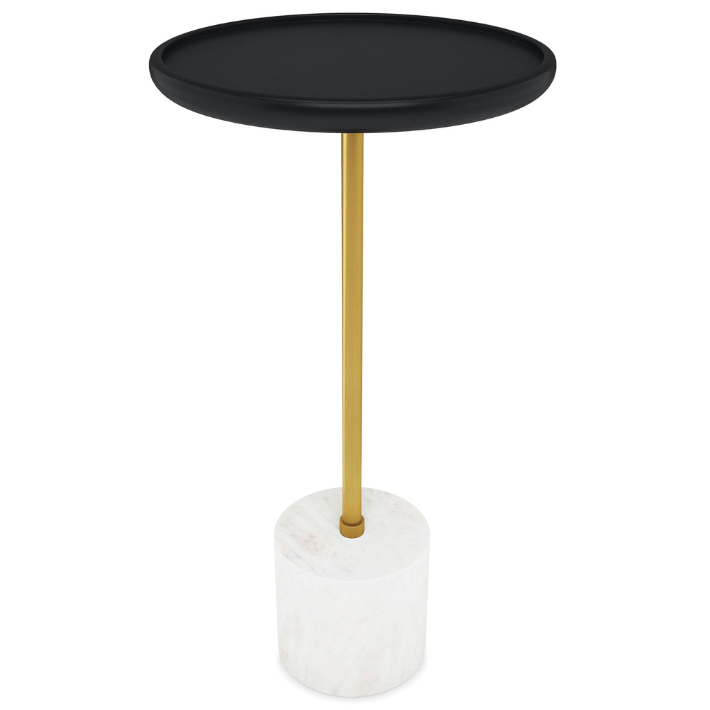 Turner 12-Inch Wide Solid Mango & Genuine Marble End Table