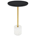 Turner 12-Inch Wide Solid Mango & Genuine Marble End Table