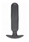 Ouch! Smooth Silicone Oblong Anal Plug Gunmetal