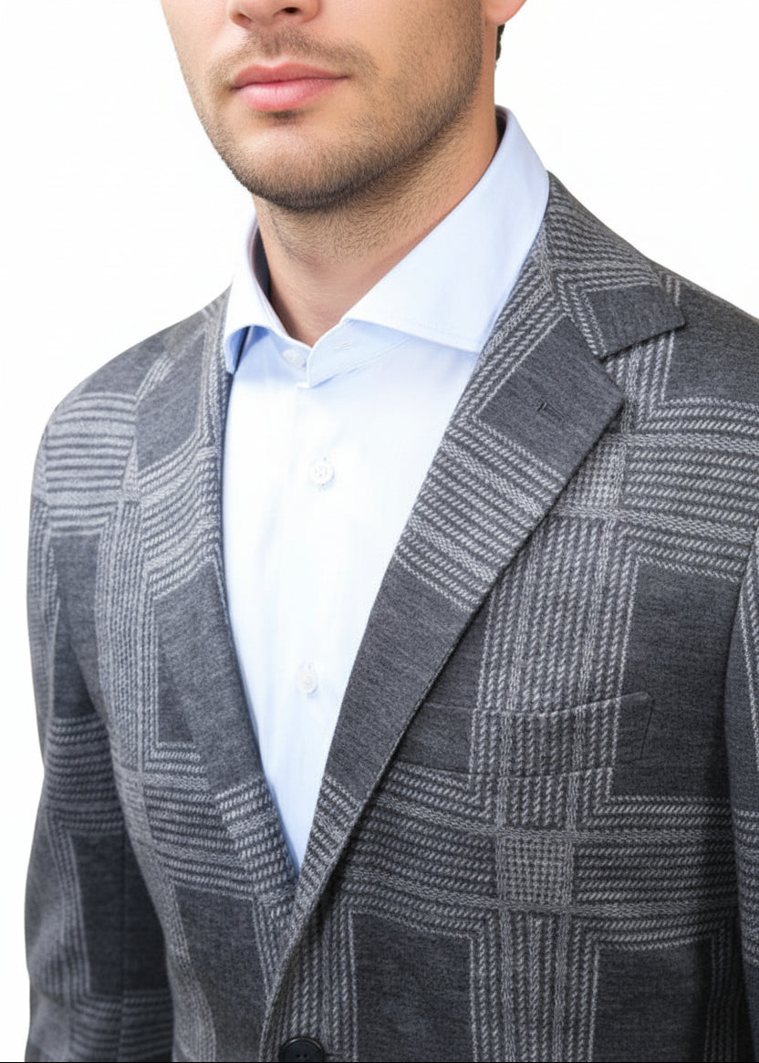 KNT by Kiton Checked Cashmere-Cotton Sport Jacket