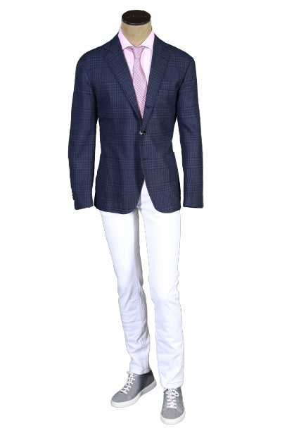 Sartorio Checked Wool-Silk Sport Jacket