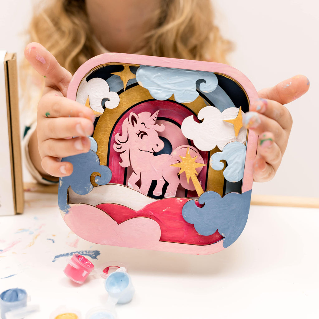 3D DIY Wood Painting Kit for Kids – Unicorn