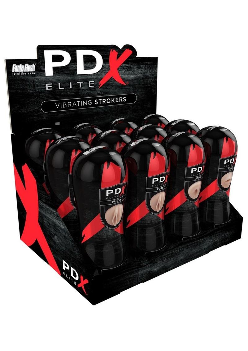 PDX Elite Fanta Flesh Vibrating Strokers