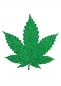Peekaboos Mary Jane Premium Pasties Green Glitter Nipple Covers