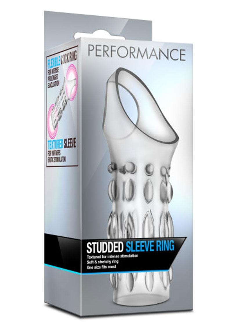 Performance Studded Sleeve Ring Clear Penis Sleeve