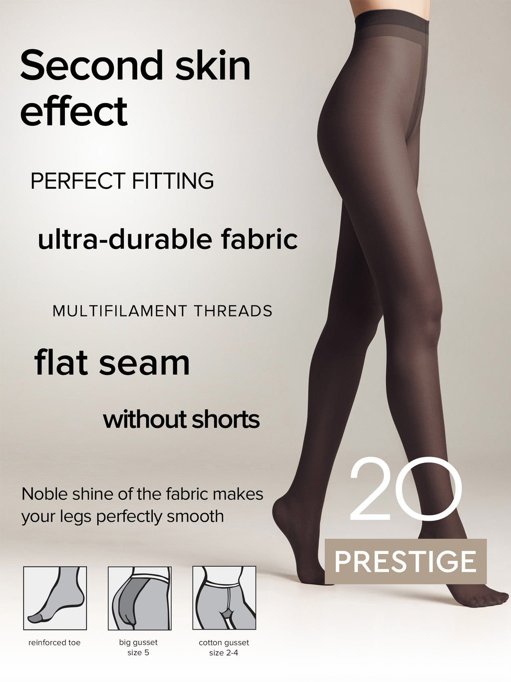 Tights Conte Prestige 20 Den - Sheer to Waist Noble Shine