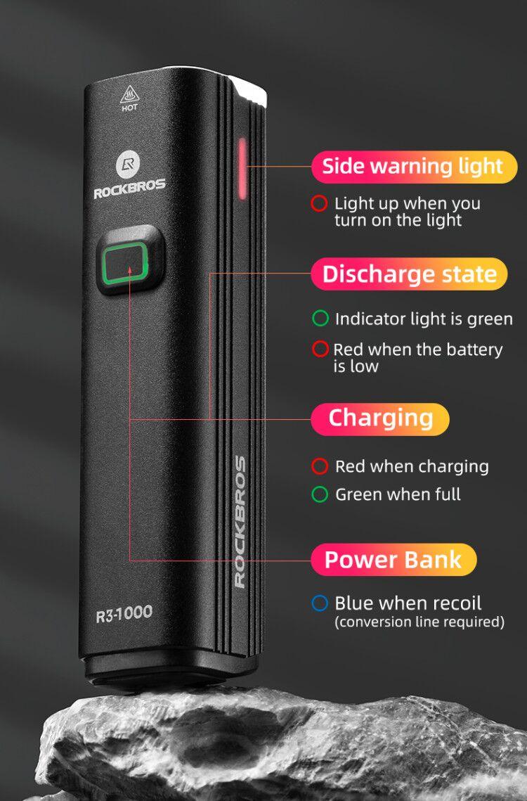 Bike Light Front Lamp USB Rechargeable LED 4800mAh Bicycle Light Waterproof Bicycle Light Set USB  Rechargeable Super Bright Bike Headlight For Night Riding Bracket 1000LM