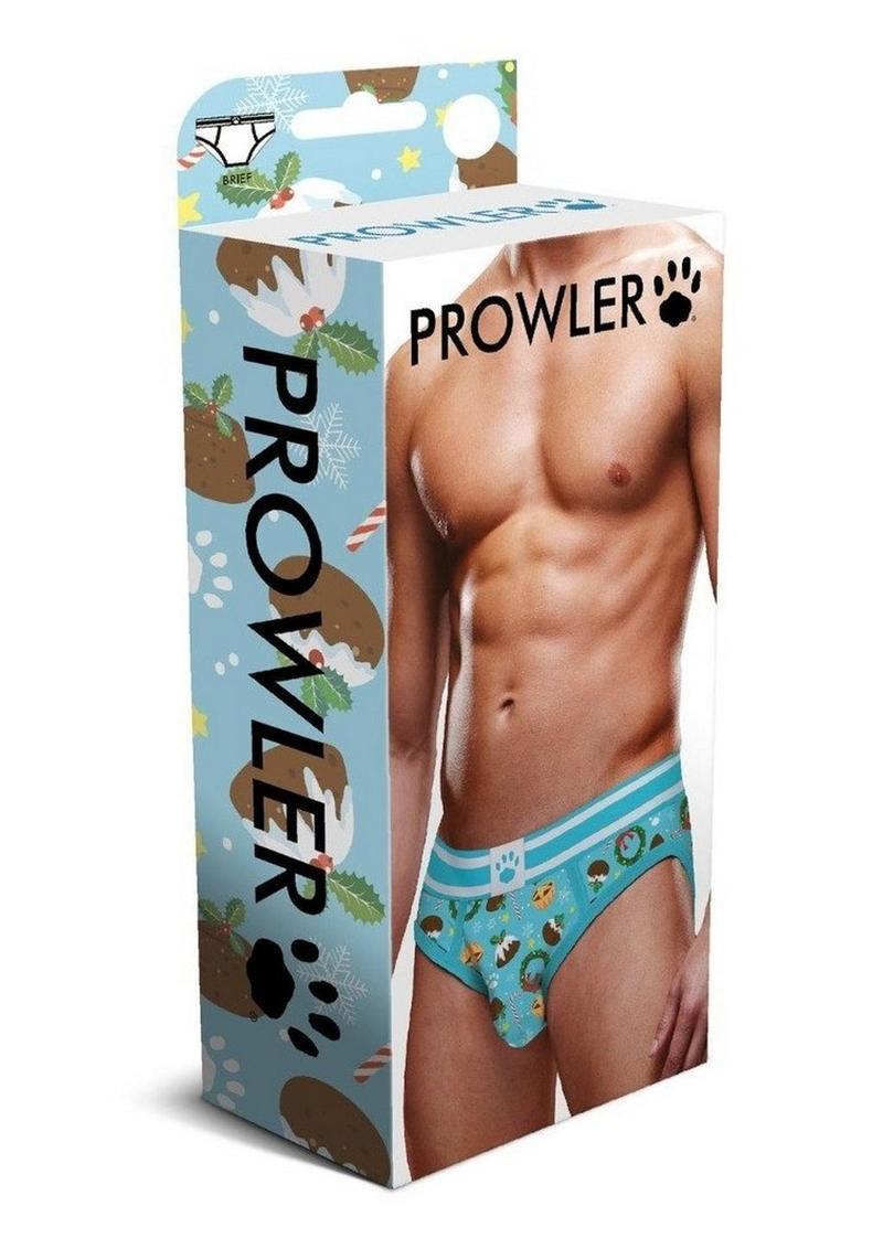 Prowler Christmas Pudding Brief Extra Small Blue White Underwear