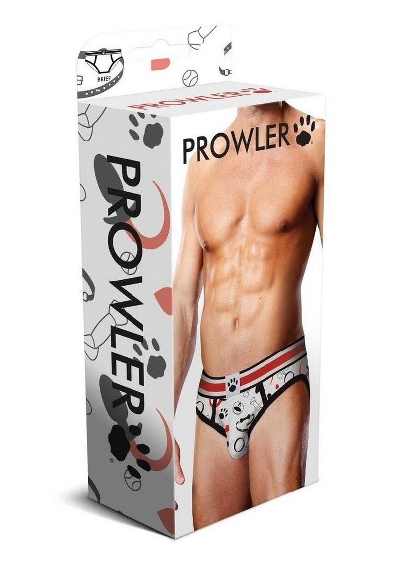 Prowler Puppie Print Men’s Brief Underwear White Black Red