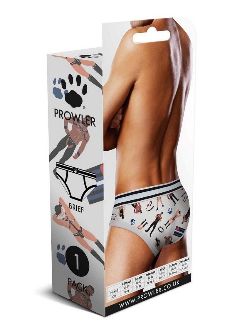 Prowler Puppie Print Men’s Brief Underwear White Black Red