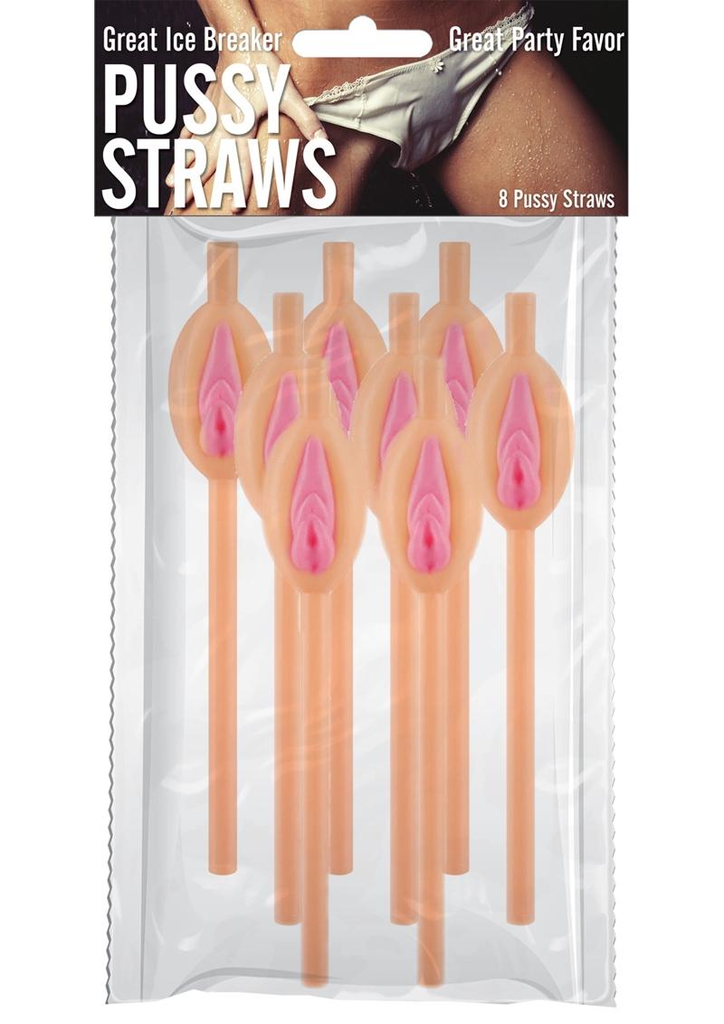 Pussy Straws Fun Party Accessory 8 Straws Per Pack