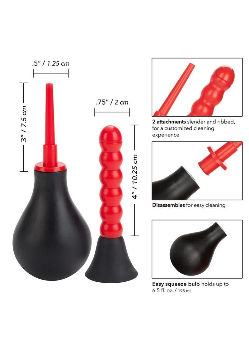 CalExotics Ribbed Anal Douche Cleansing Bulb