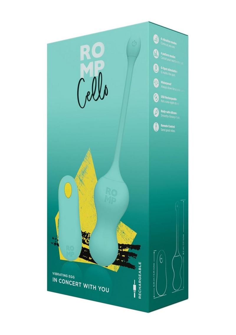 ROMP Cello Rechargeable Vibrating Egg with Remote Control