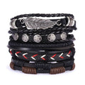 Men Bracelets Vintage Multilayer Leather Braid Bracelets