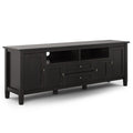 Warm Shaker 72 Inch Wide Solid Wood TV Stand in Hickory
