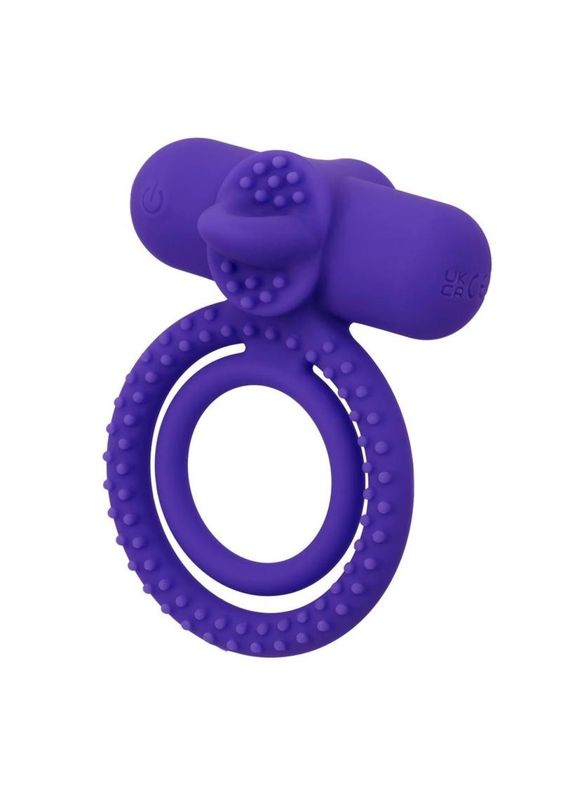 CalExotics Rechargeable Silicone Dual Climaxer Waterproof Cock Ring