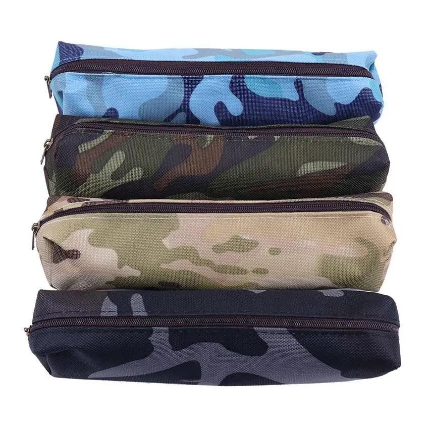 Simple Camouflage Cool Pencil Case Soft Black Pencil Holder For Boys Stylish Pouch For Office And Schools