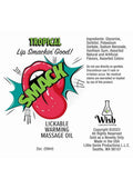Smack Tropical Lickable Warming Massage Oil