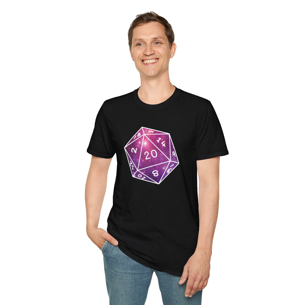 Stars Nebula D20 Dice Shirt