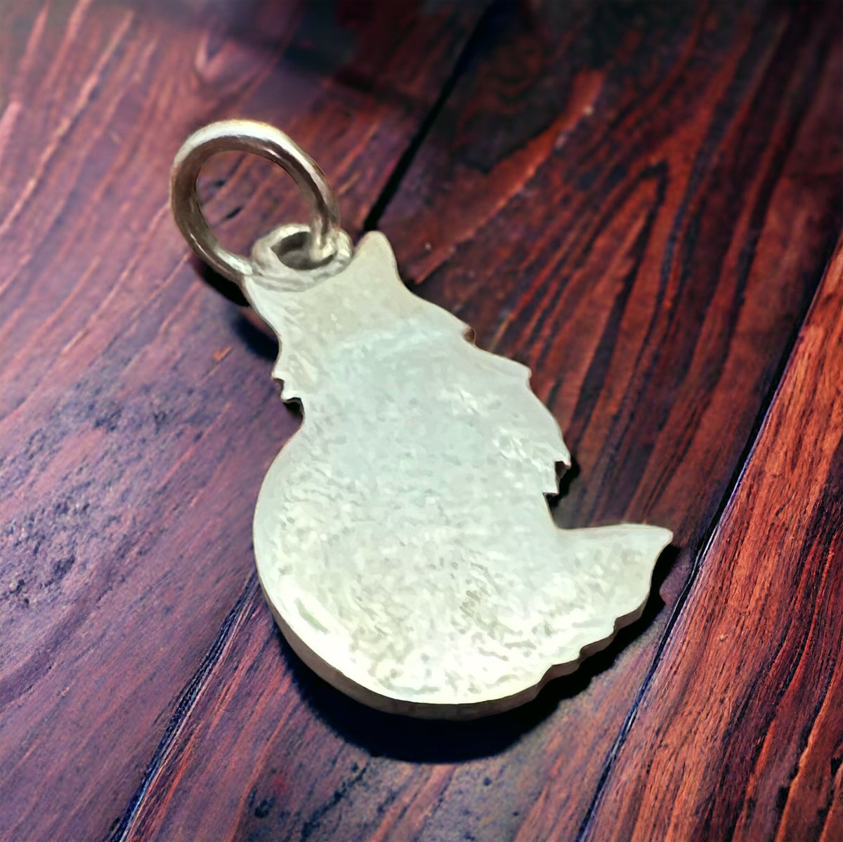 Sterling Silver Fluffy Cat Charm/Pendant — Whimsical Feline Western Statement