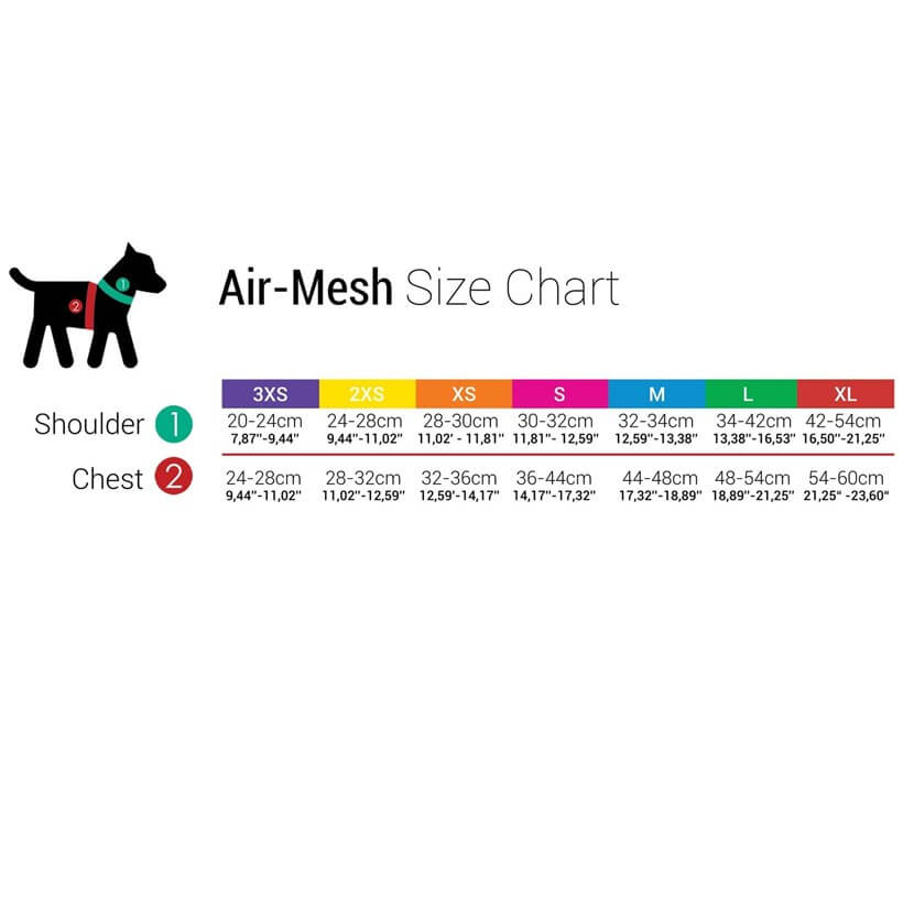 Tailpetz Air-Mesh Dog Harness Breathable Comfort Black XSmall