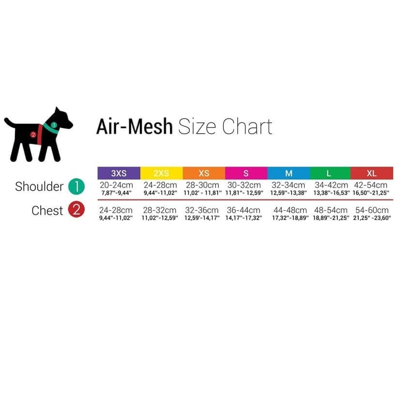 Tailpetz Air-Mesh Dog Harness Breathable Neo Green 2XSmall