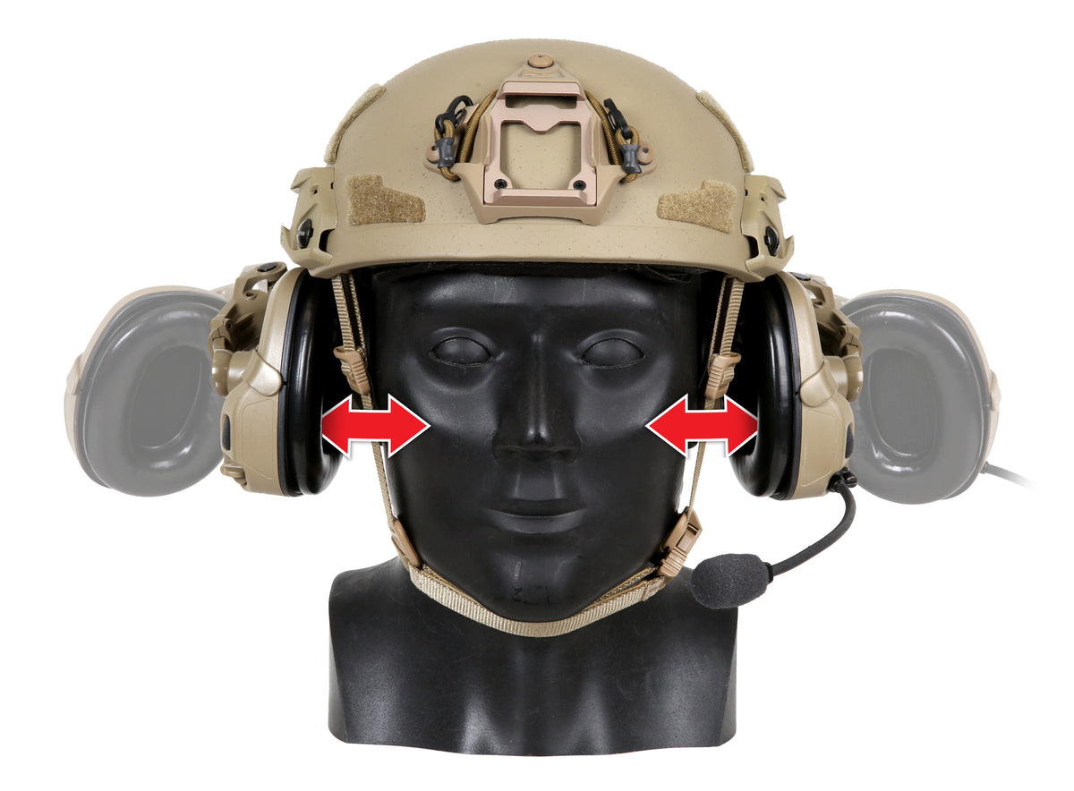 Ops-Core AMP Arms - Vented & Fixed Rail Mounts - Instant Heat Dump & NVG Balance