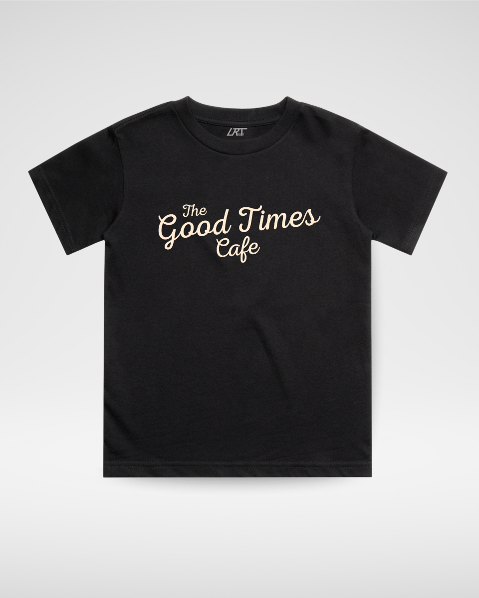 THE GOOD TIMES CAFE TEE - BLACK
