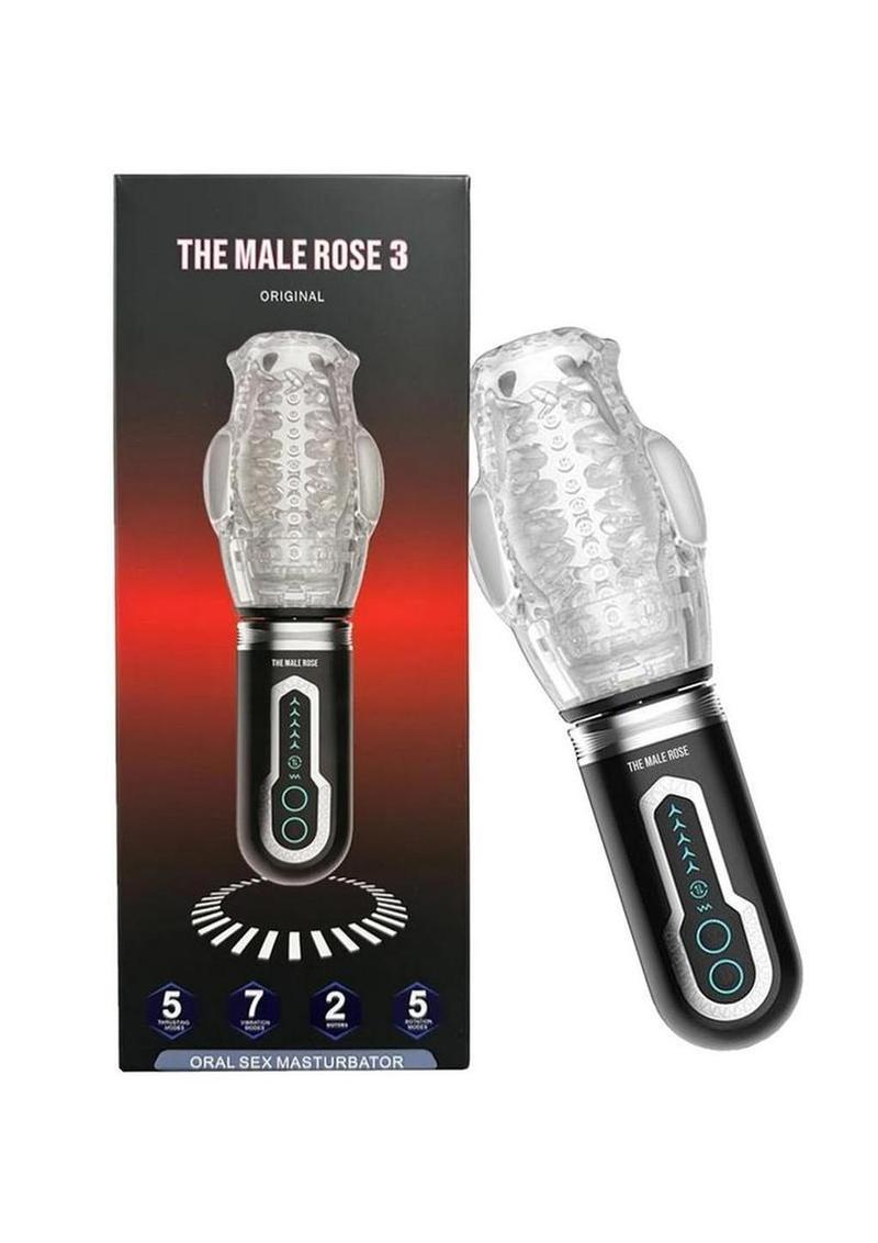 The Male Rose 3 Rechargeable Thrusting Rotating Masturbator