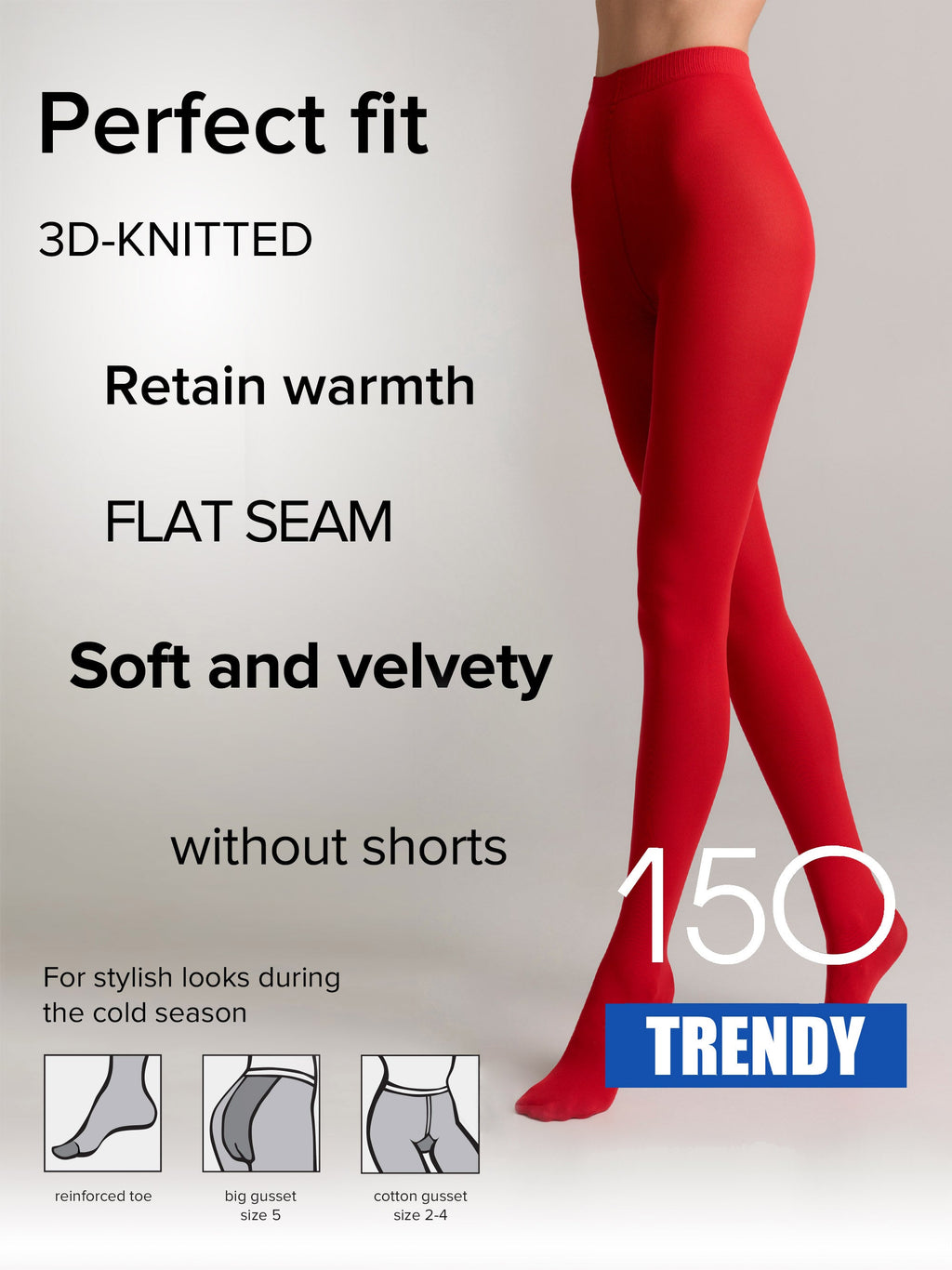 Tights Conte Trendy 150 Den - Microfiber 3D effect