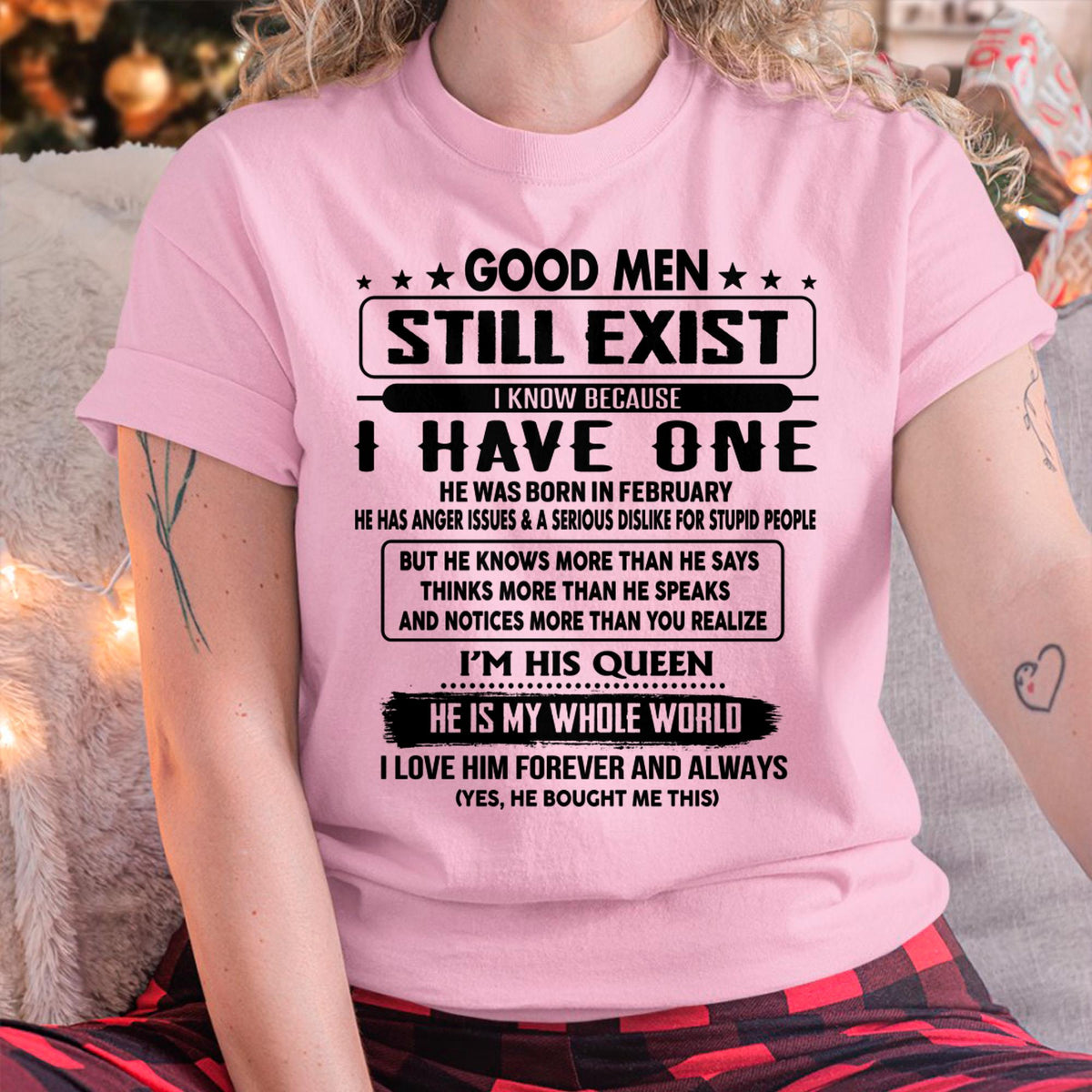 February - Good men Still Exist - gift for your girlfriend, wife from Husband - NGHL02 (SKU-GM-02)