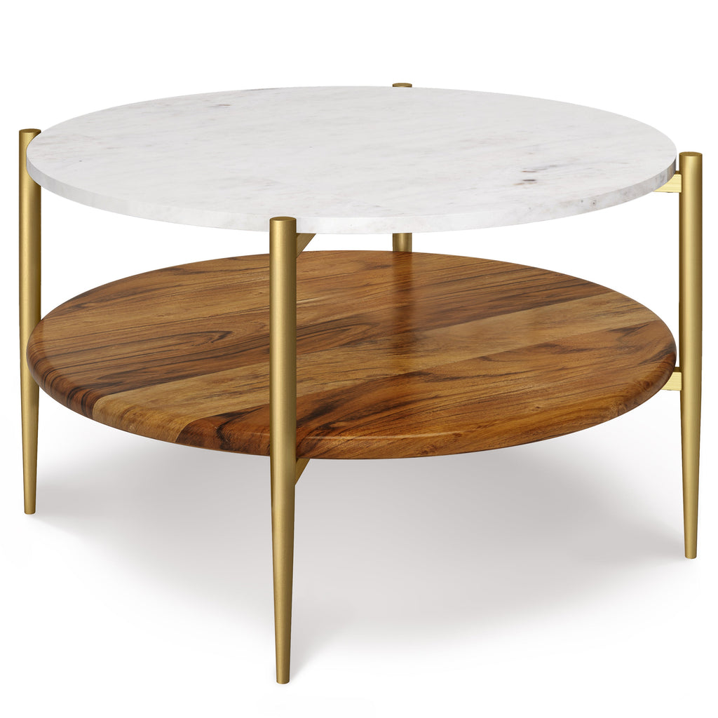 Wagner 30 Inch Wide Solid Acacia Wood Coffee Table